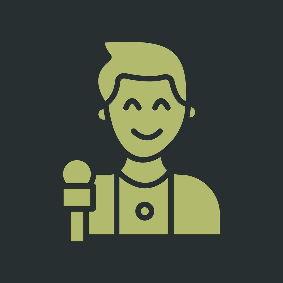 News Correspondent Icon Design vector