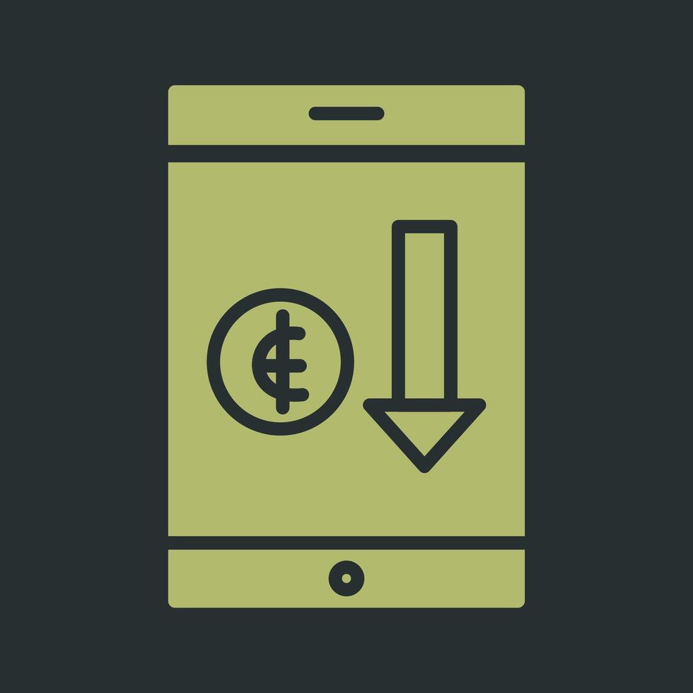 Money Loss Icon Design vector