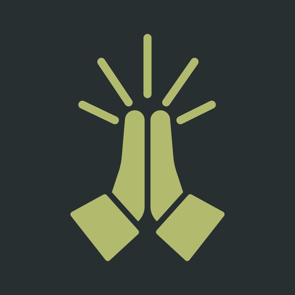 Folded Hands Icon Design vector