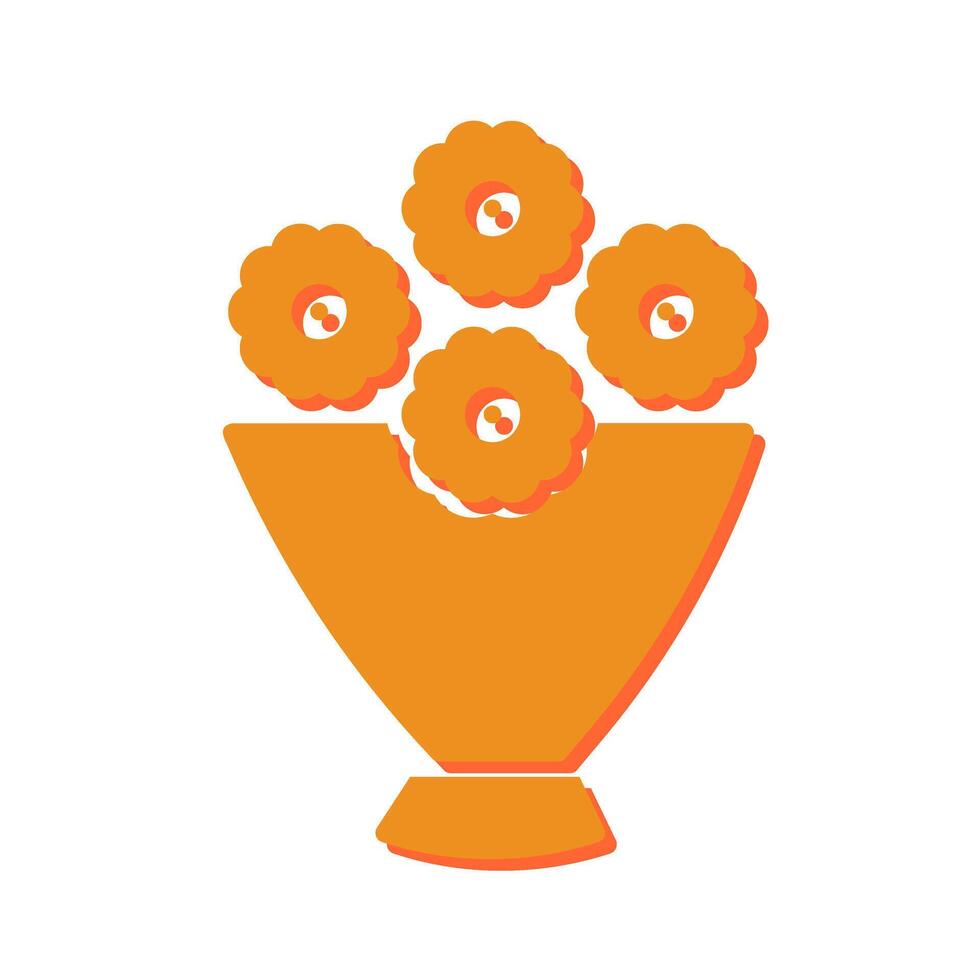 Flower Bouquet Icon Design vector