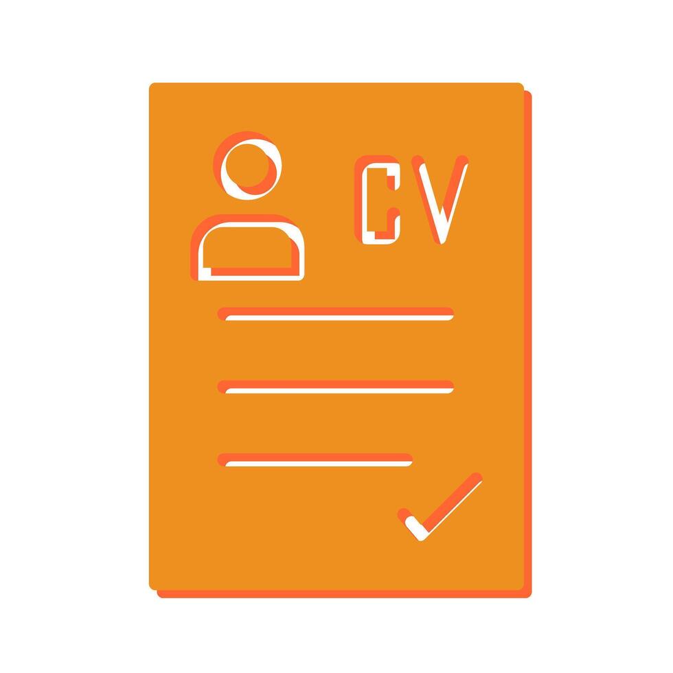 CV Icon Design vector