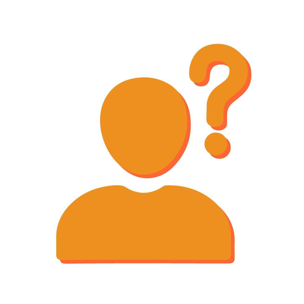 Confused Person Icon Design vector
