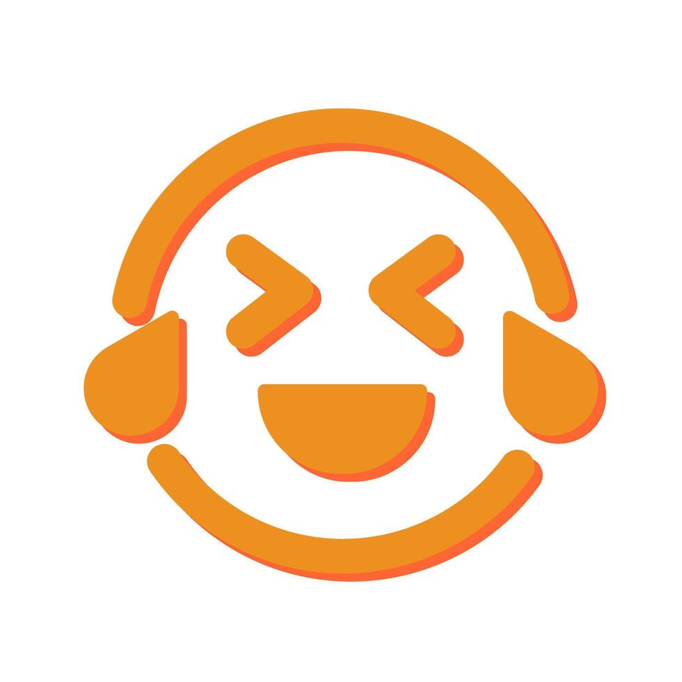 Face with Tears of Joy Icon Design vector