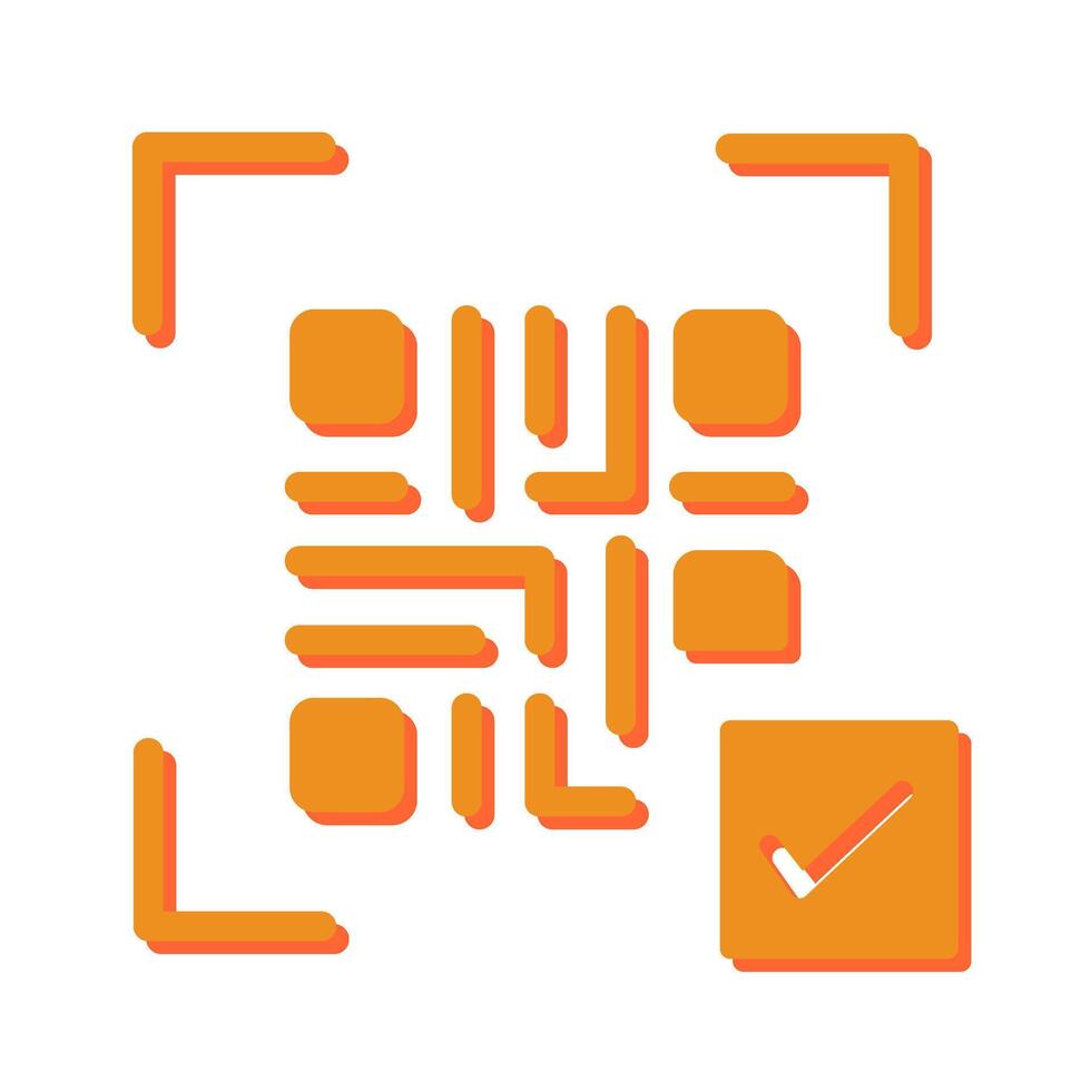 QR Code Link Icon Design vector