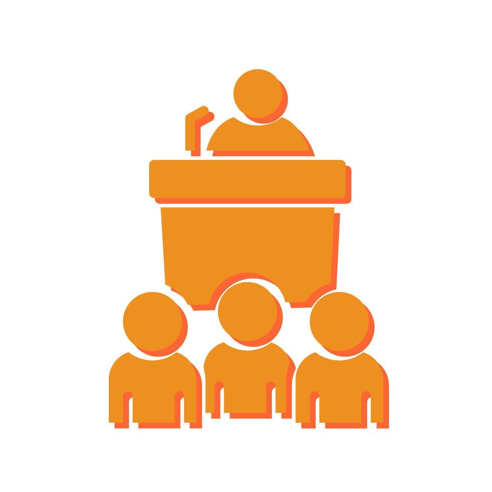 Press Conference Icon Design vector