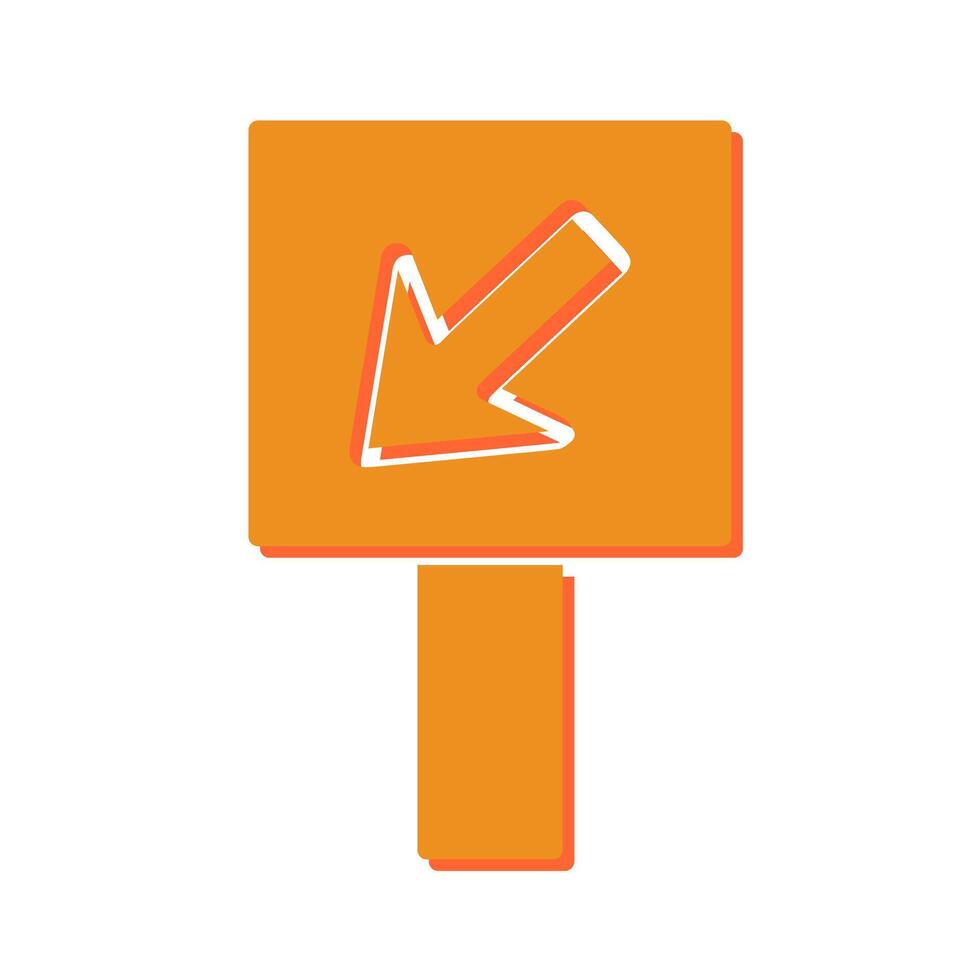 Diagonal Down Left Arrow Icon Design vector