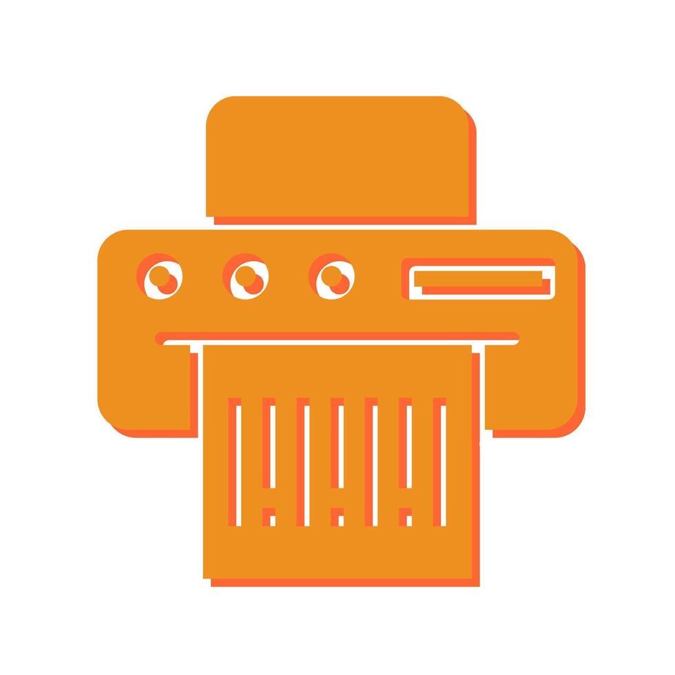 Barcode Printing Icon Design vector