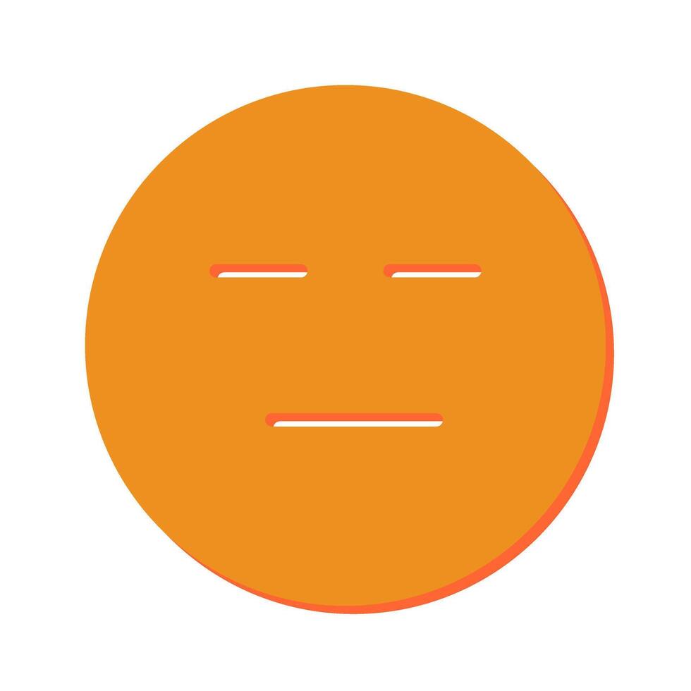 Neutral Face Icon Design vector