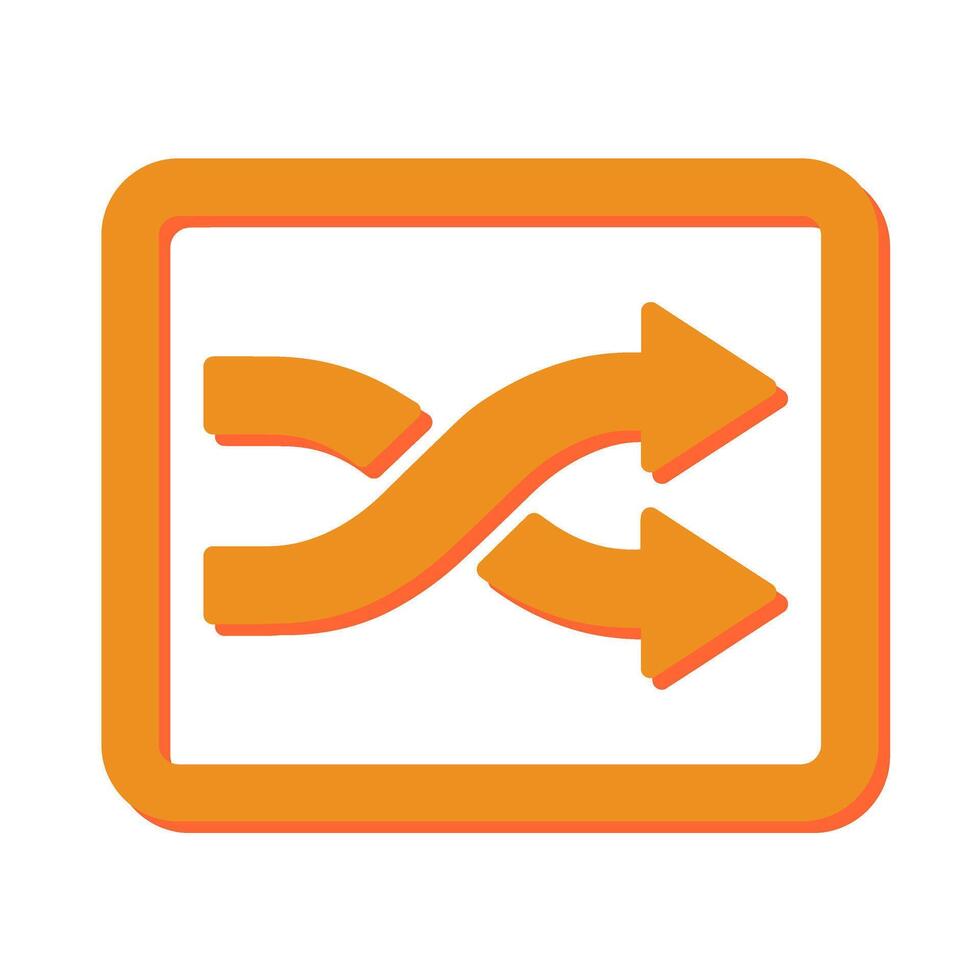 Shuffle Tracks Button Icon Design vector