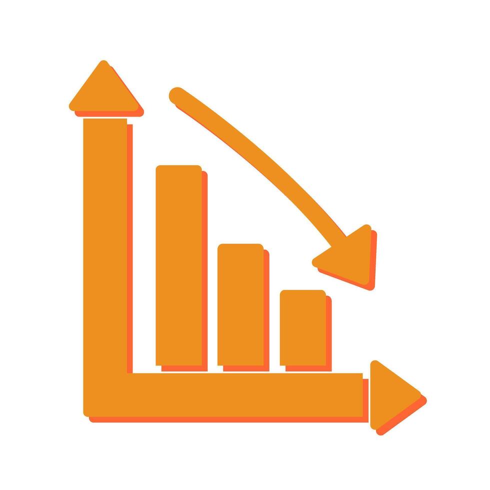 Chart Down Icon Design vector
