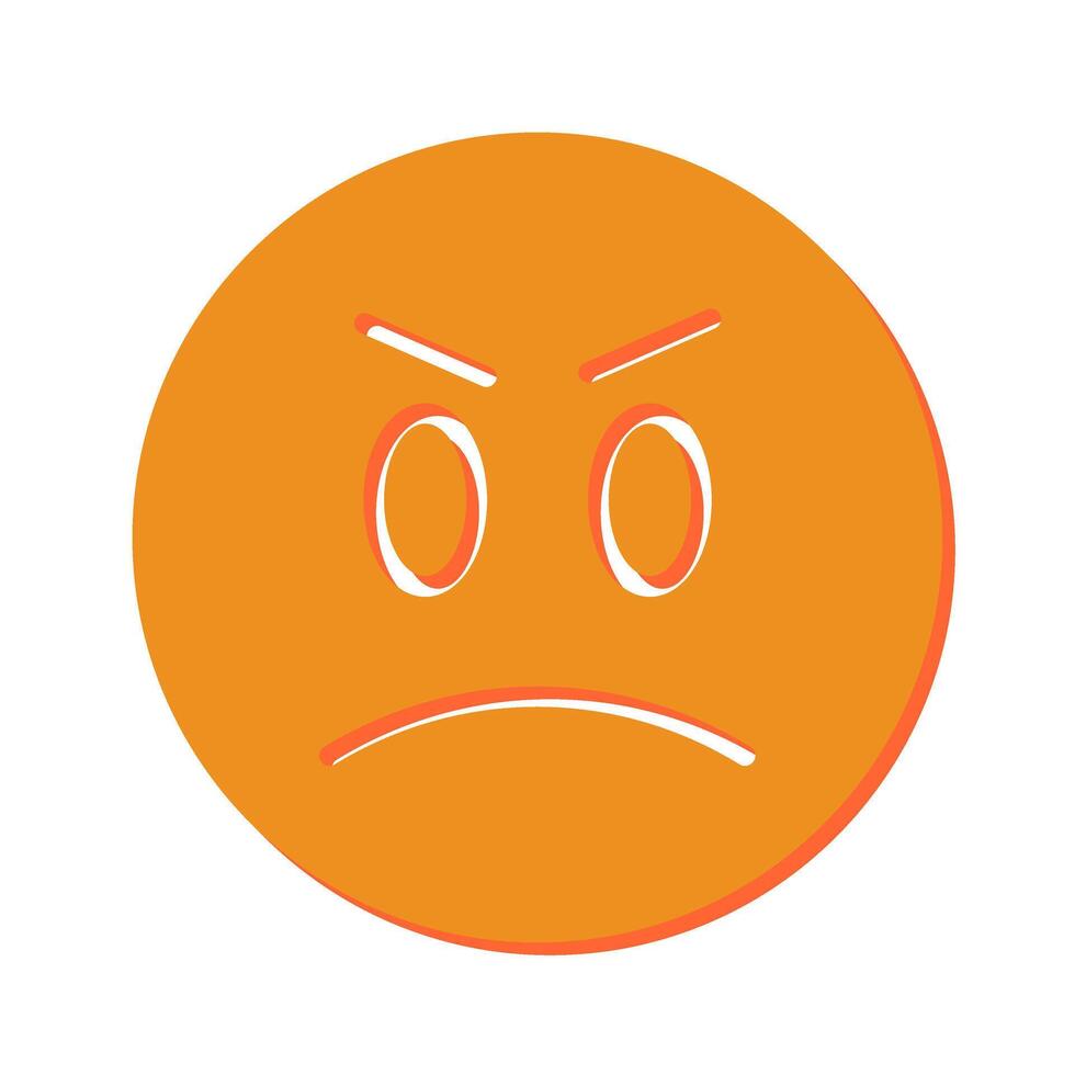 Angry Face Icon Design vector