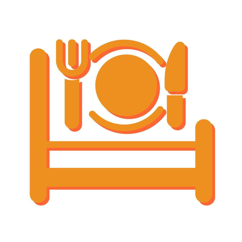 Breakfast in Bed Icon Design vector