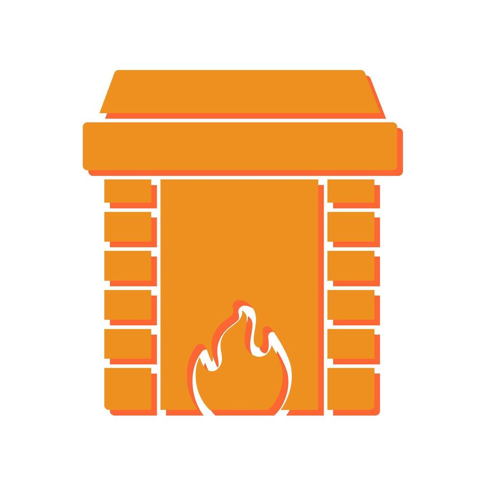 Fireplace Icon Design vector