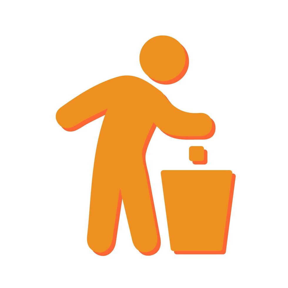 Litter in Bin Sign Icon Design vector