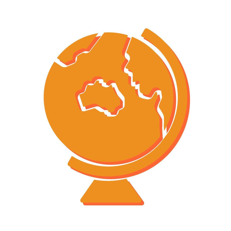 Earth Globe Asia Australia Icon Design vector
