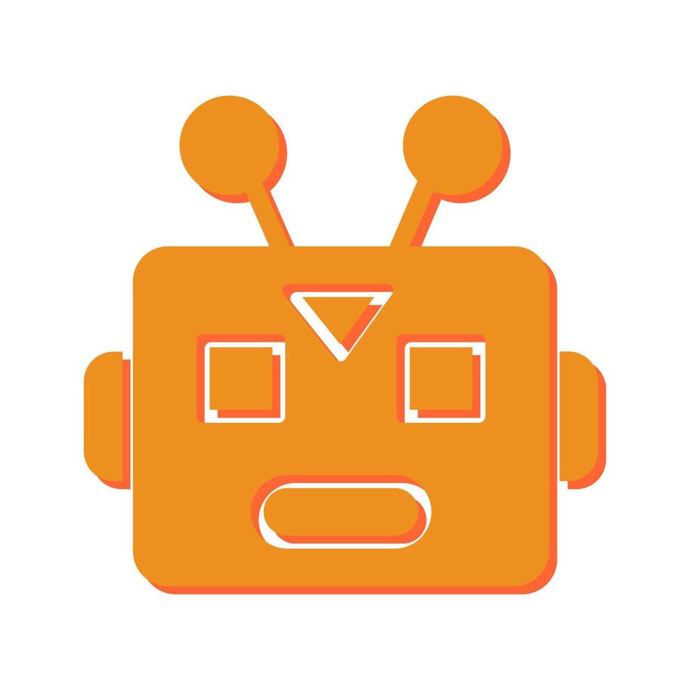 Robot Face Icon Design vector