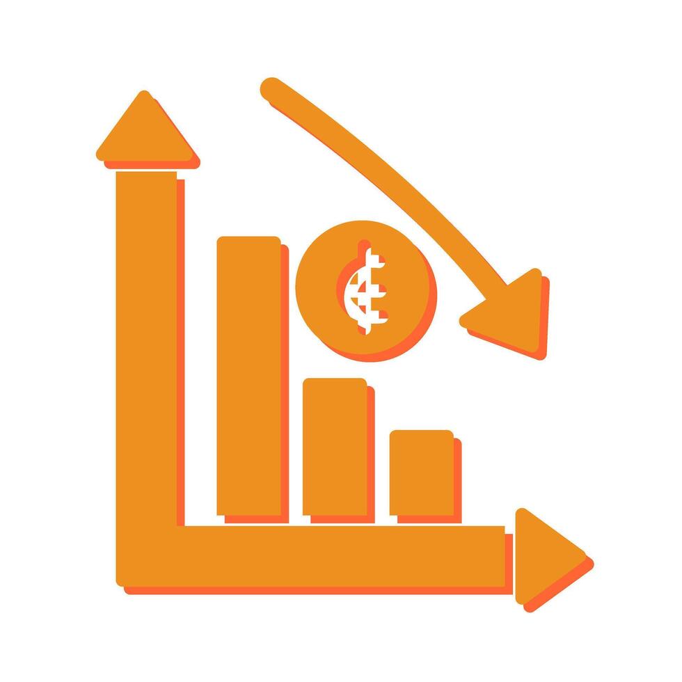 Money Down Icon Design vector