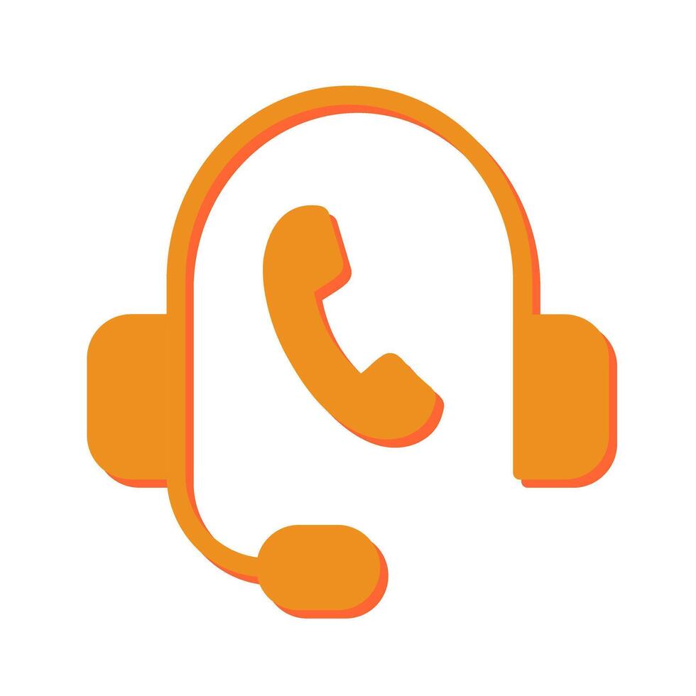 Support Hotline Icon Design vector