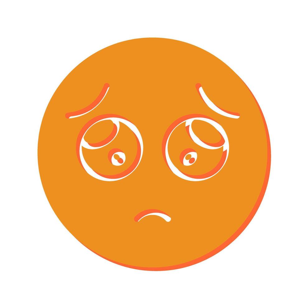Pleading Face Icon Design vector
