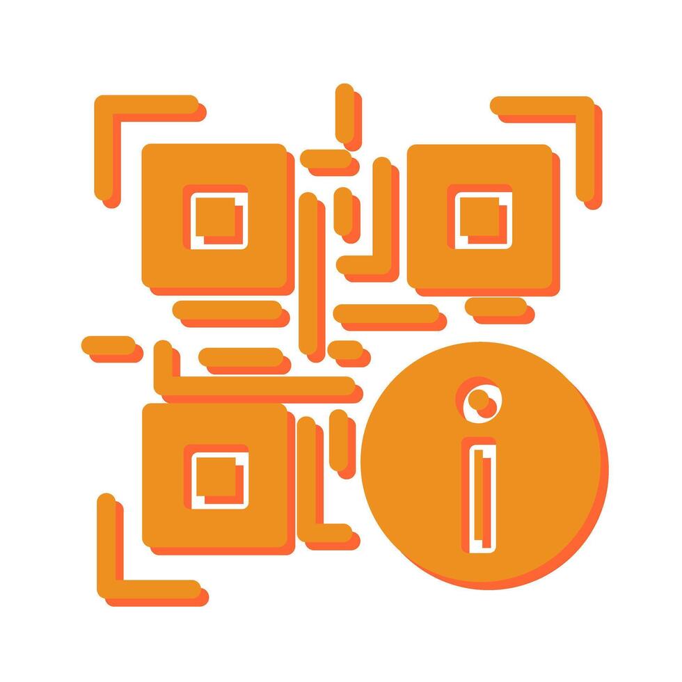 QR Code Information Icon Design vector