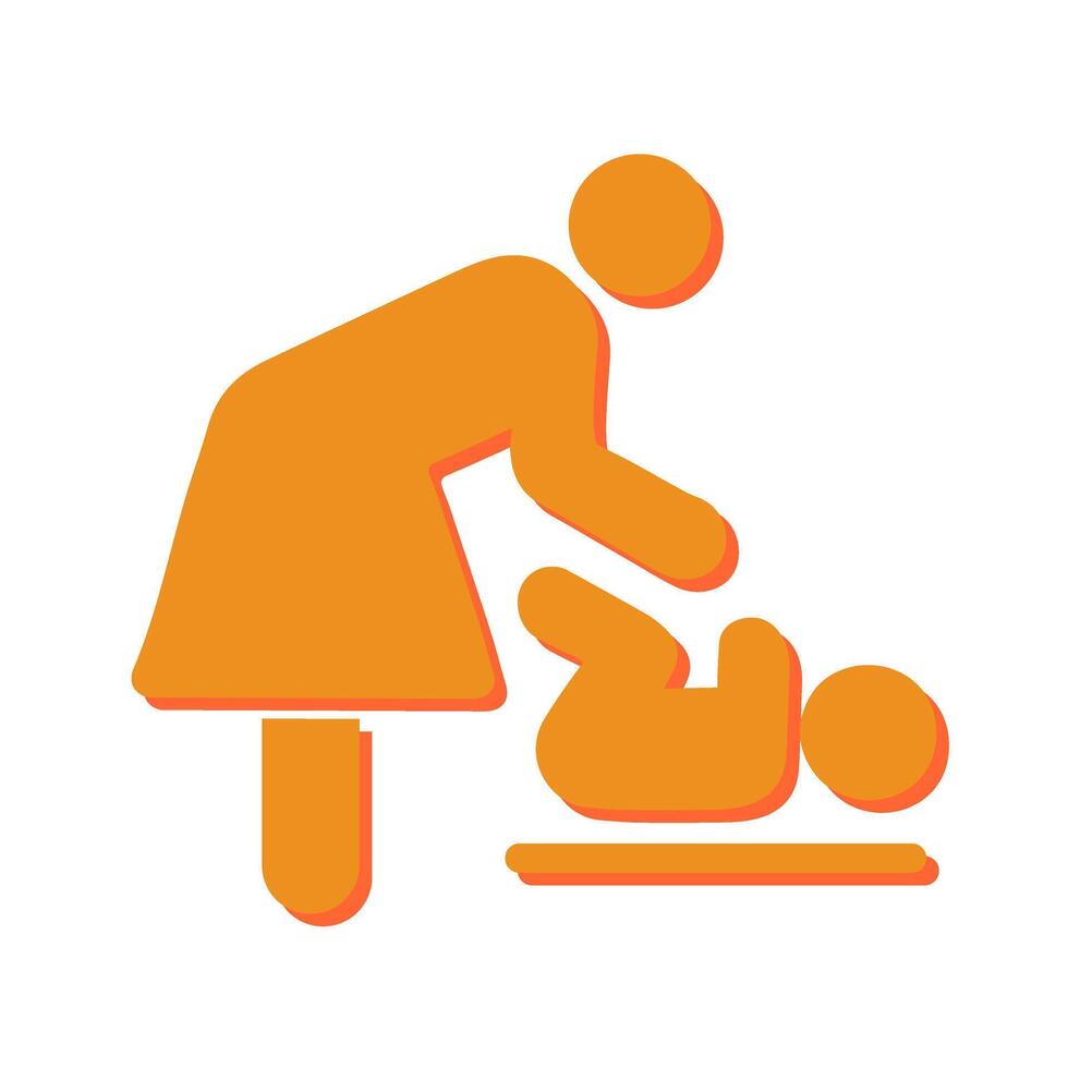 Changing Table Icon Design vector