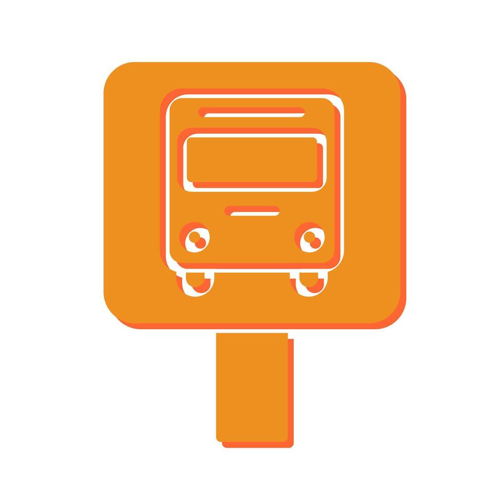 Bus Stop Icon Design vector