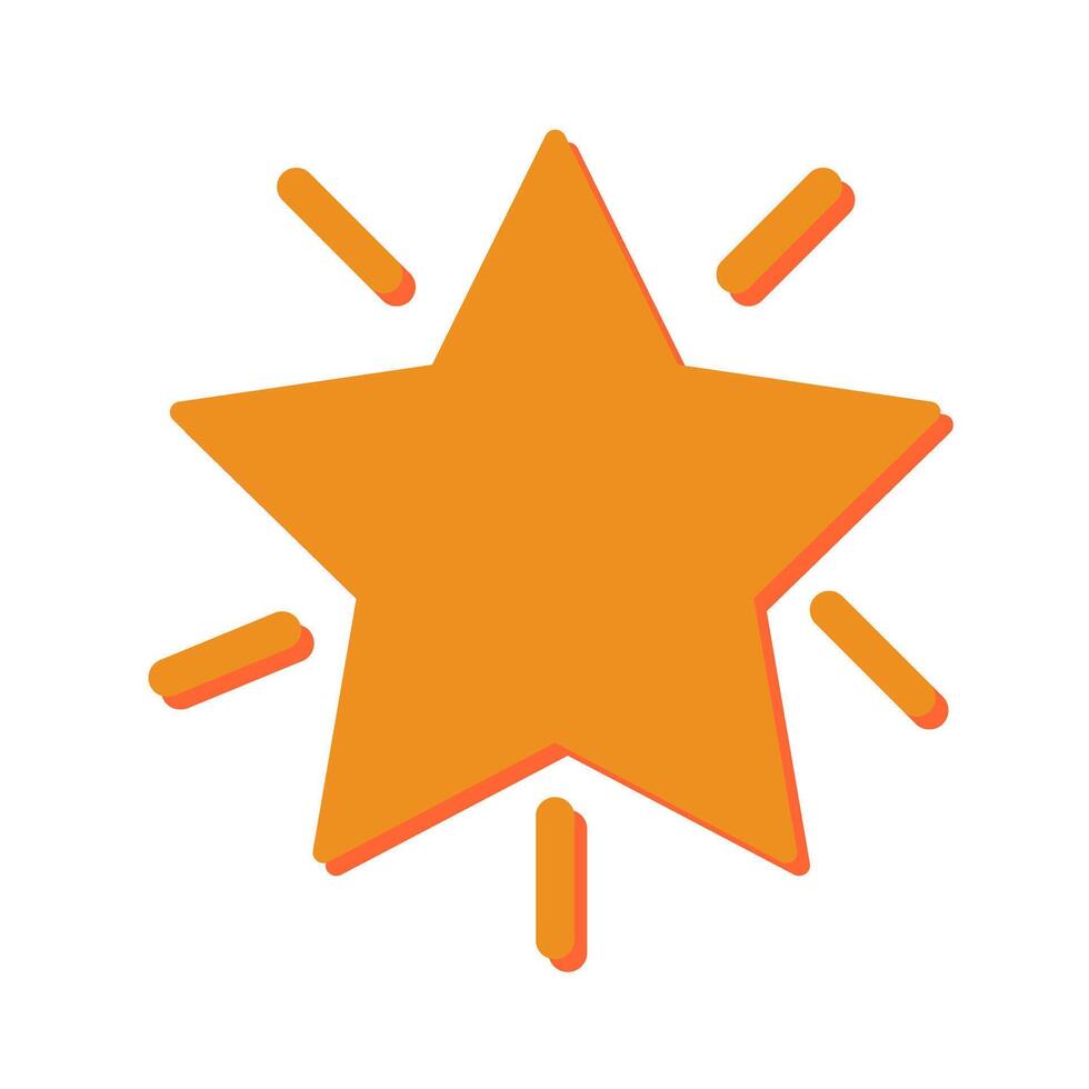 Glowing Star Icon Design vector