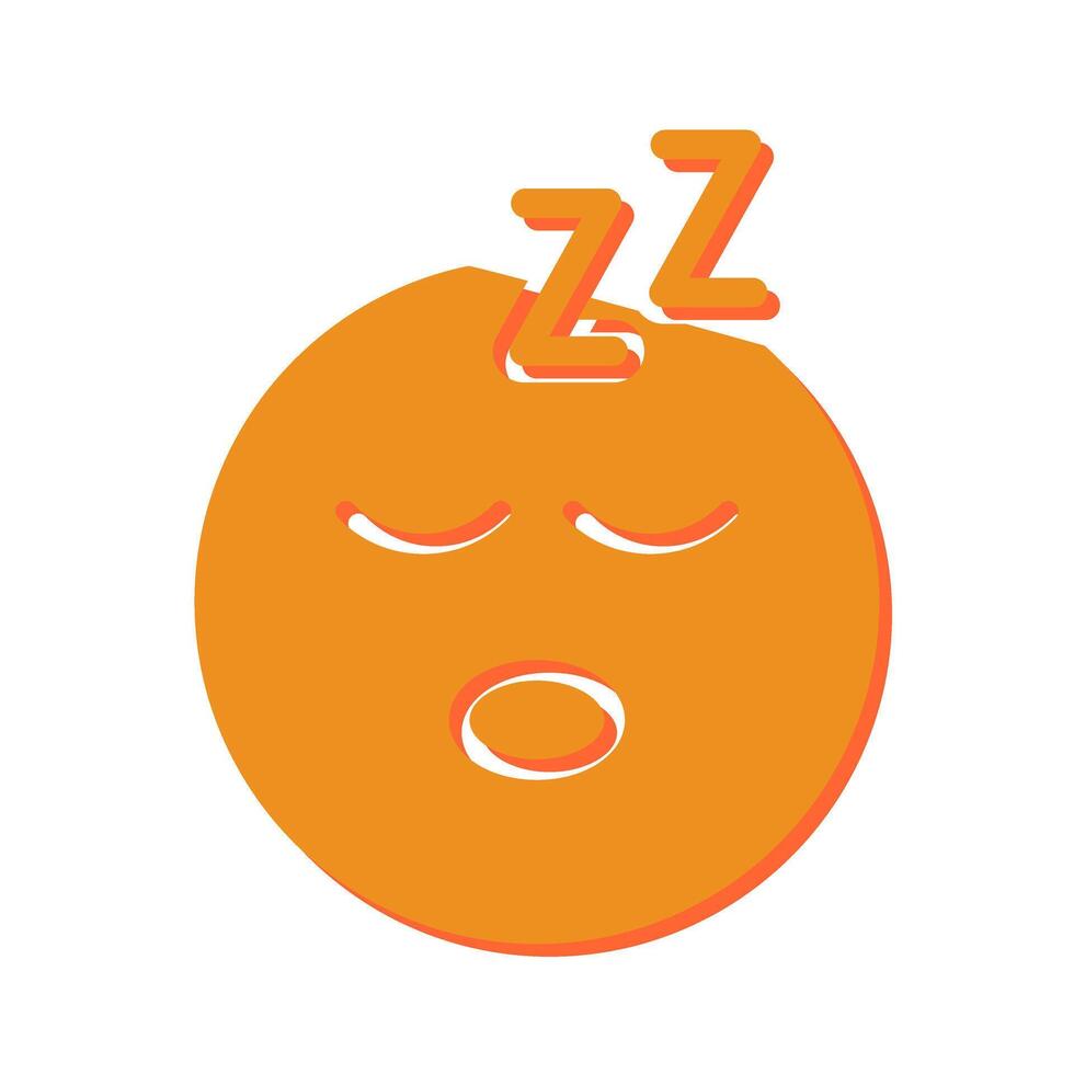 Sleeping Face Icon Design vector