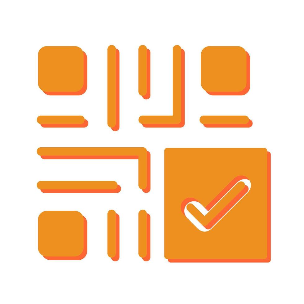 QR Code Checkout Icon Design vector