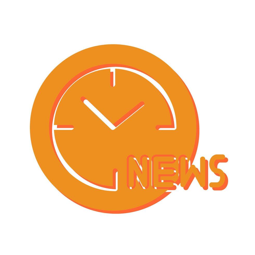 News Hour Icon Design vector