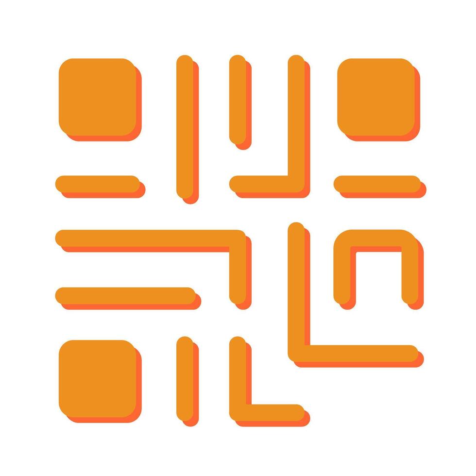 QR Code Icon Design vector