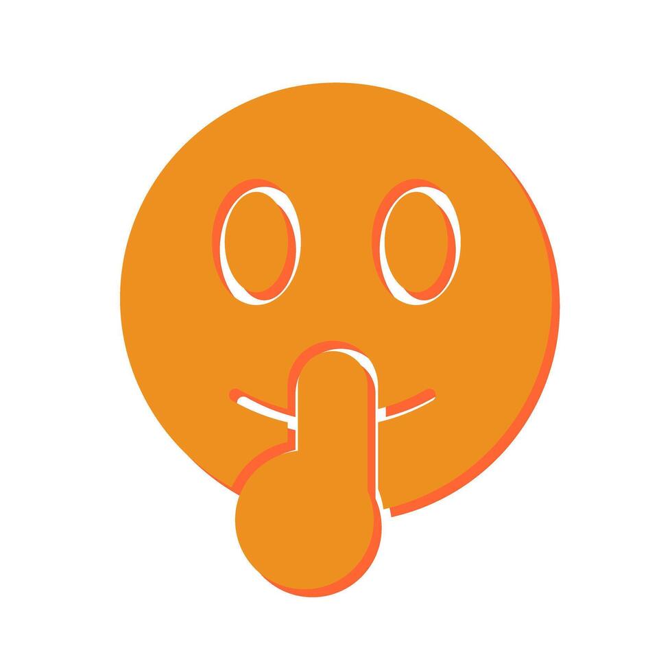 Shushing Face Icon Design vector