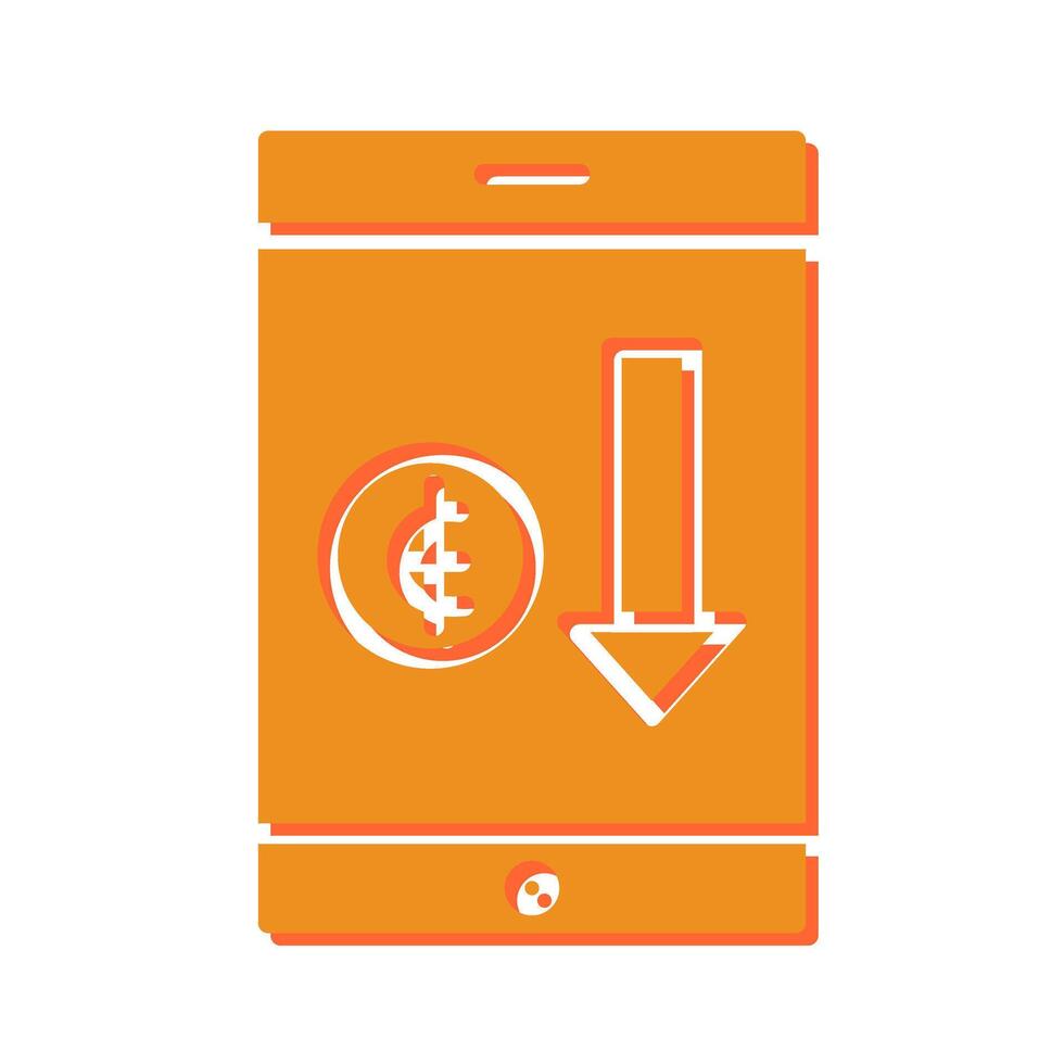 Money Loss Icon Design vector