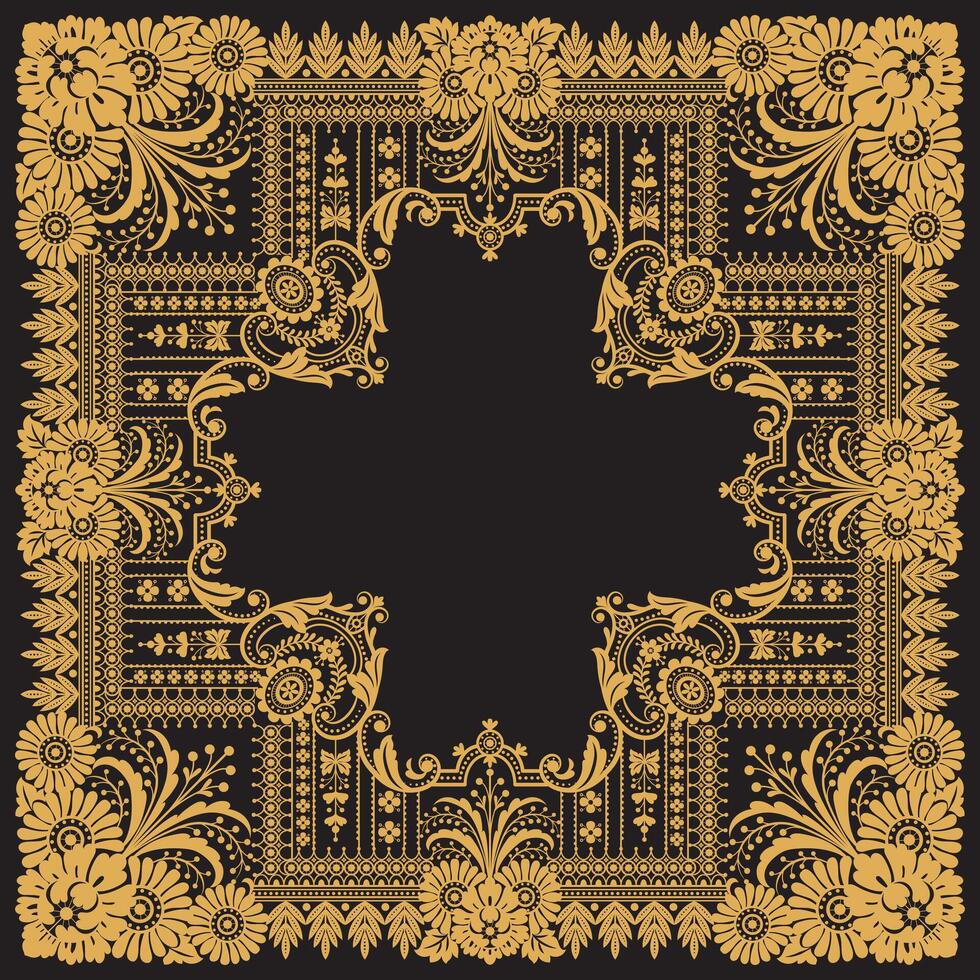 Vintage Retro Ornamental Decorative Border Frame vector