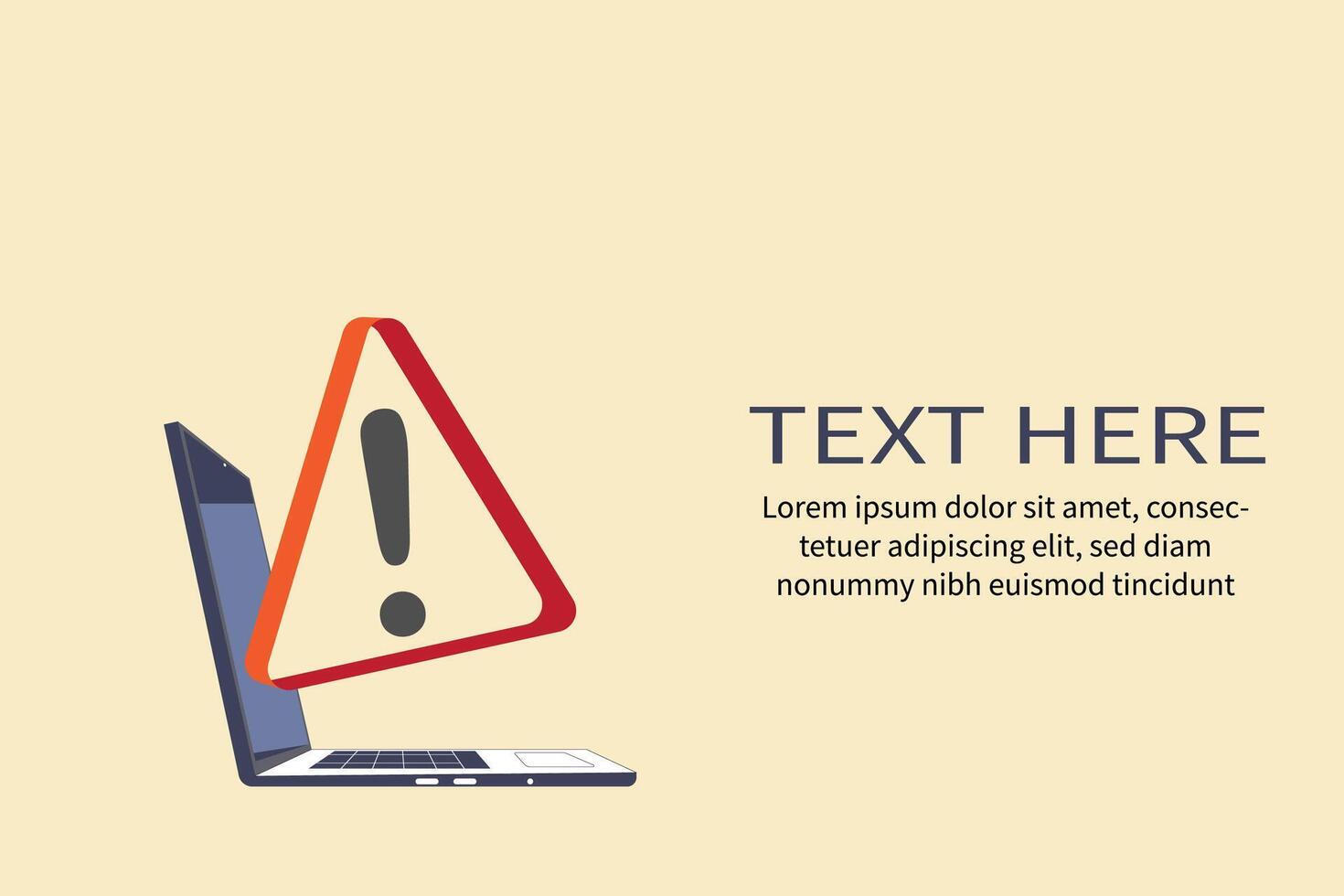 Computer notification badge symbol. Safety warning sign Warning on dangers of computer, email, and spam fraud Online Scam Alerts data security. vector