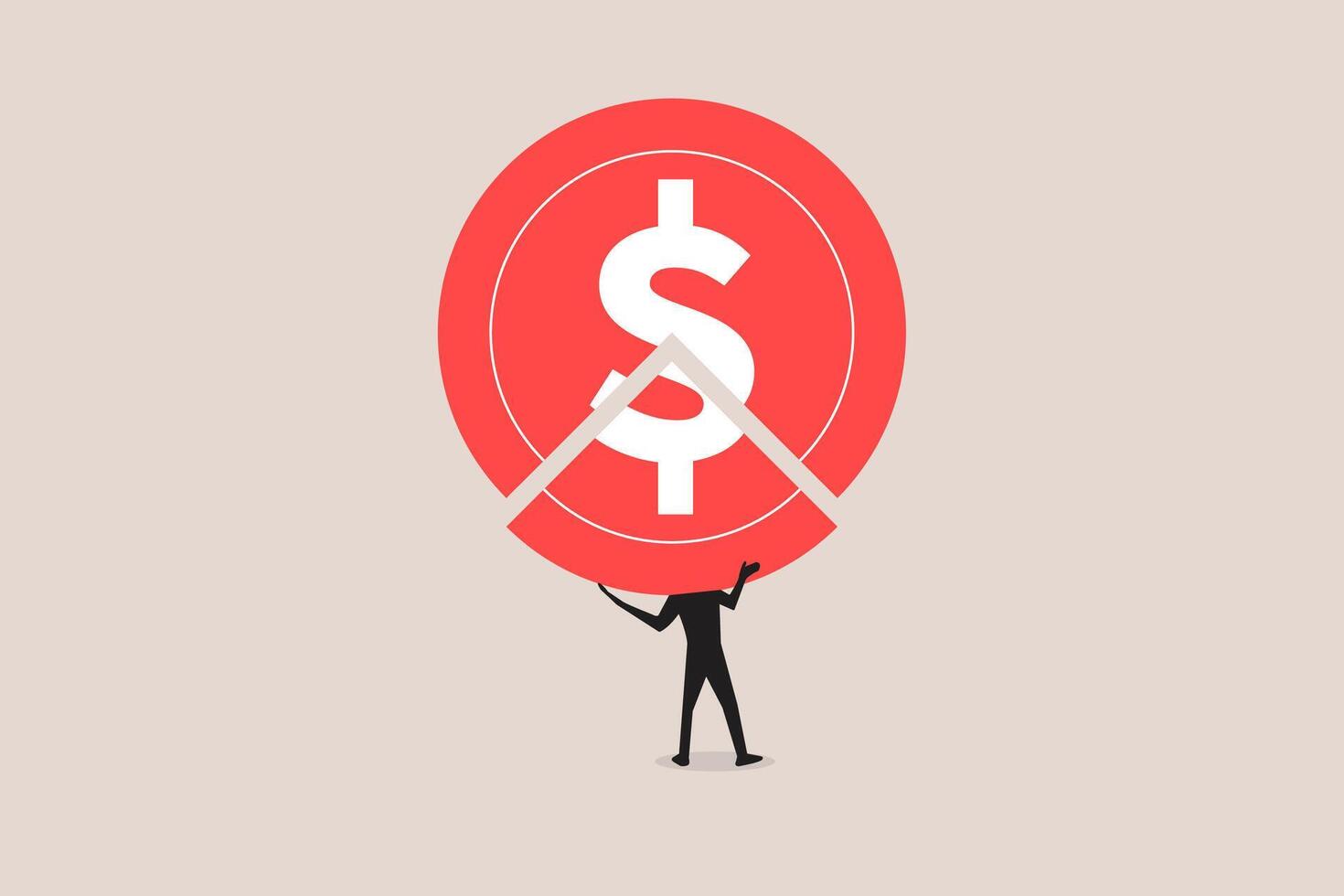 Businessman bring arrange pie chart as rebalancing investment portfolio to suitable for risk and return. concept of Investment asset allocation and rebalance vector