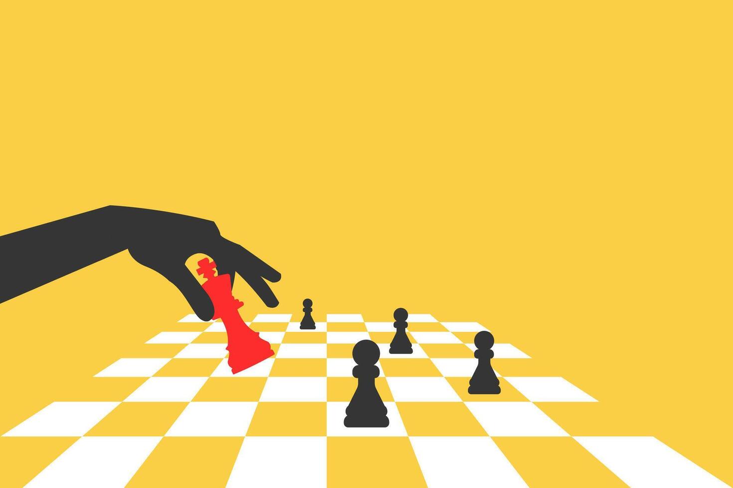 Businessman hand holding on chess king. concept of Strategic planning, marketing analysis, tactic or strategy and target vector