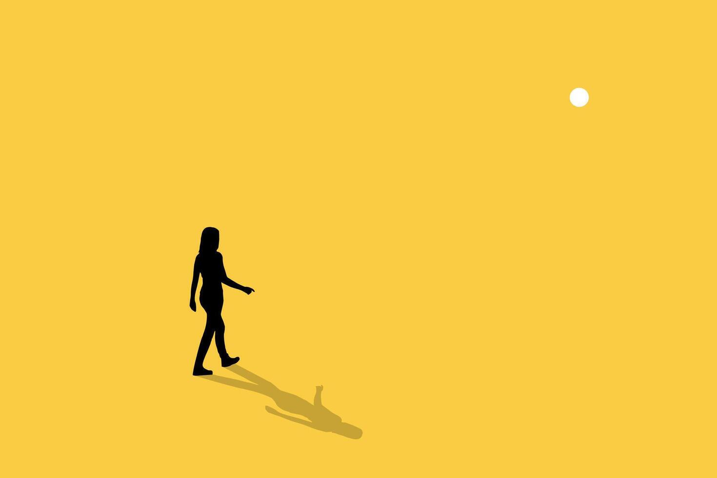 Business woman walking to next level. creative solution, goal, success, stereotype, concept. Symbol of challenge vector