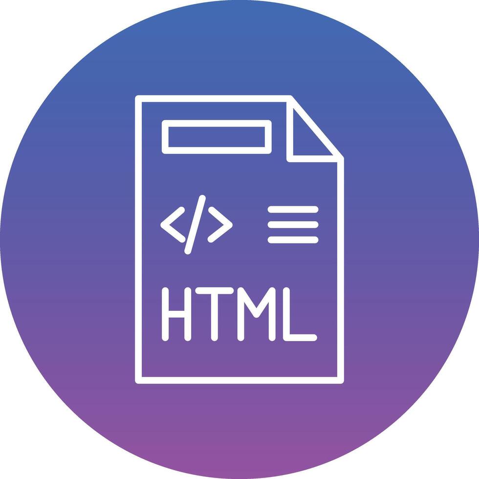 HTML File Illustration Icon vector