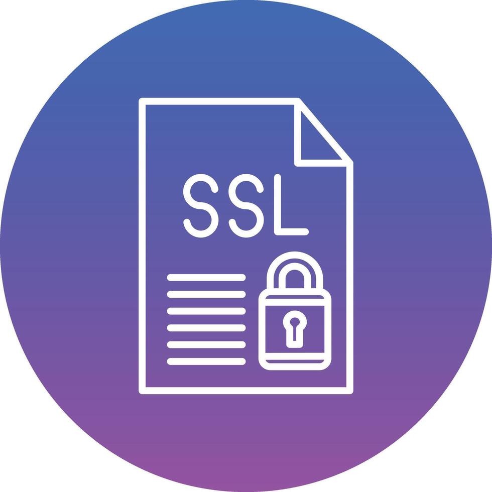 SSL File Illustration Icon vector