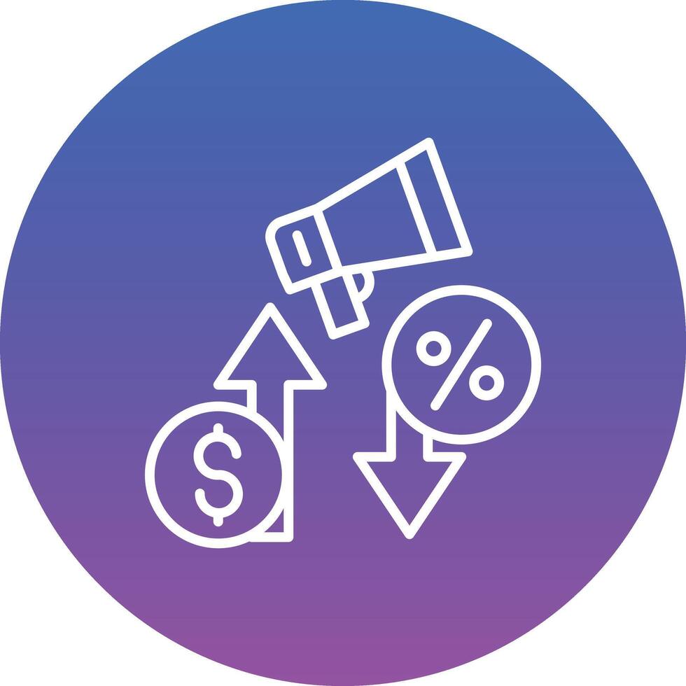A megaphone and dollar signs icon vector