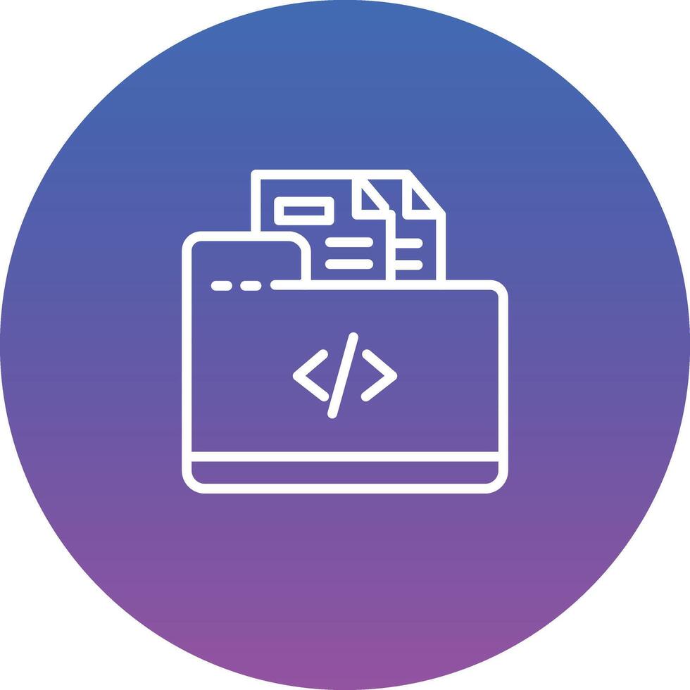 Coding Folder Illustration Icon vector