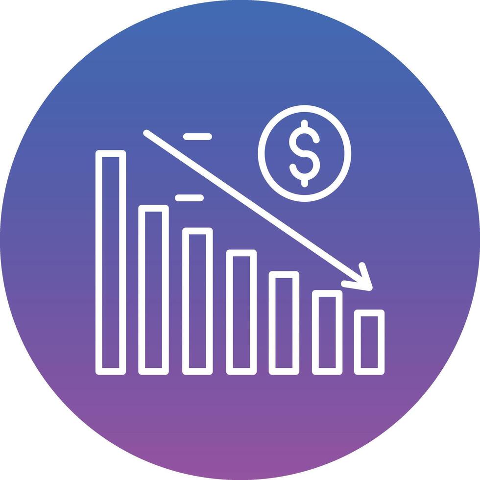 Decline Diagram Illustration Icon vector