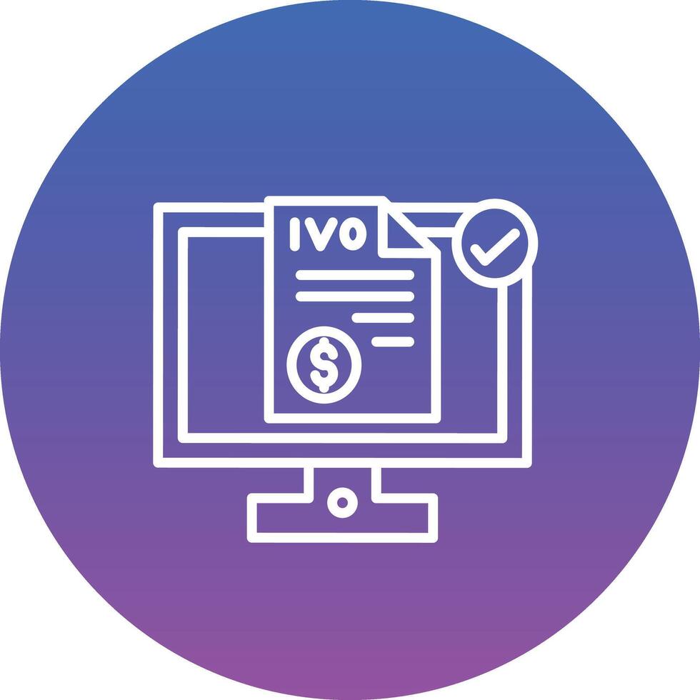 Online Invoice Illustration Icon vector