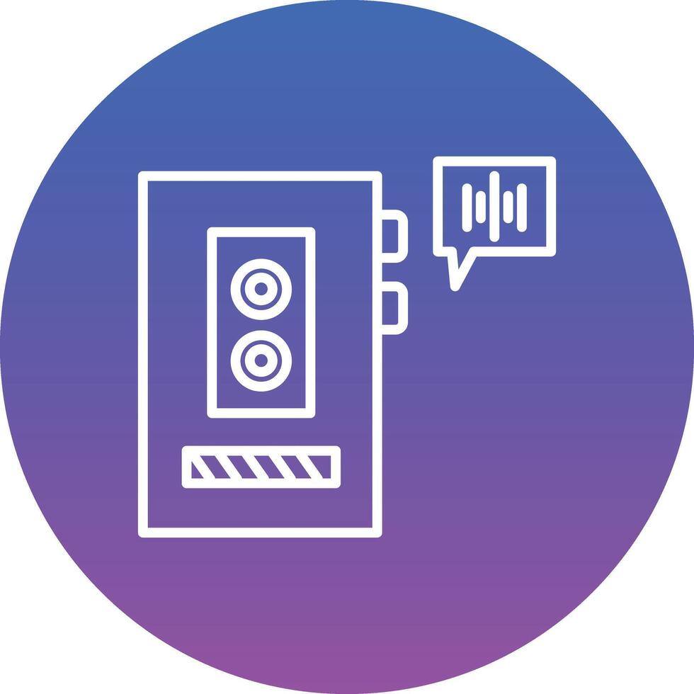 Voice Recorder Illustration Icon vector