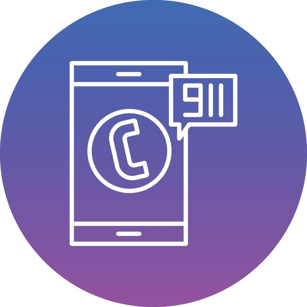 Call 911 Illustration Icon vector