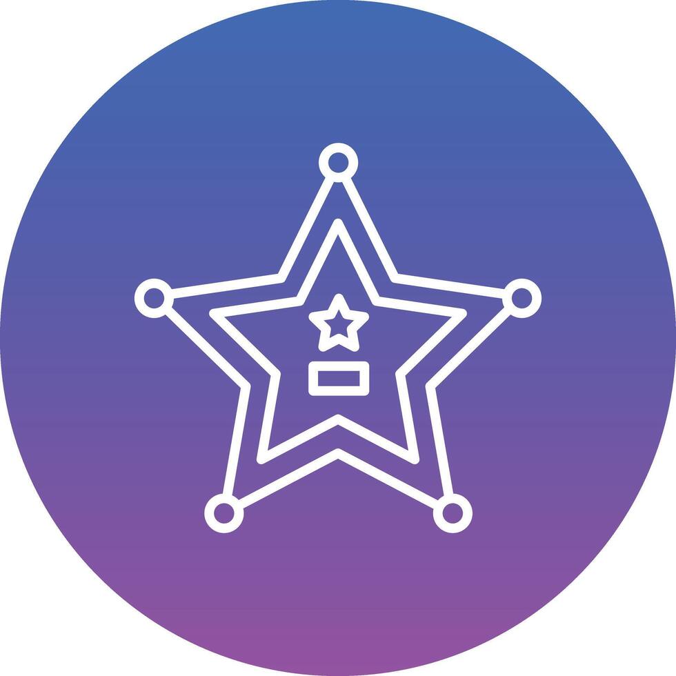 Sheriff Badge Illustration Icon vector