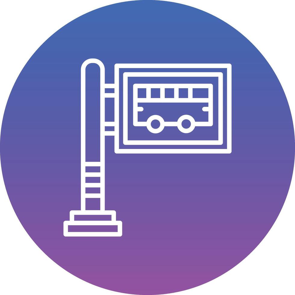 Bus Stop Illustration Icon vector