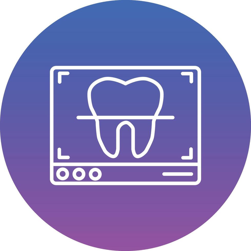 Tooth Xray Illustration Icon vector