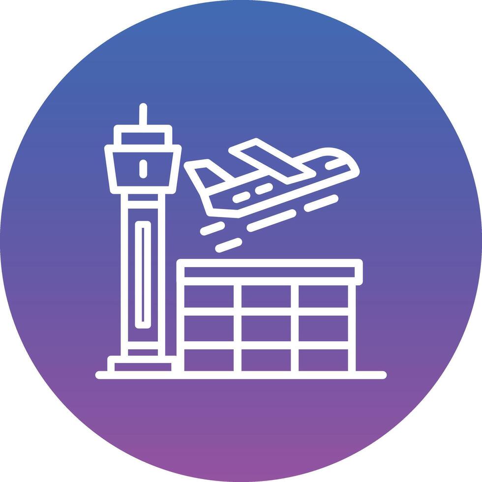 Airport Illustration Icon vector